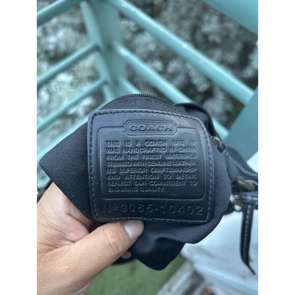 Y2K Coach Black Crossbody Brass Hardware Strap Leather Jacquard 10402 Pls Read! - Picture 7 of 7